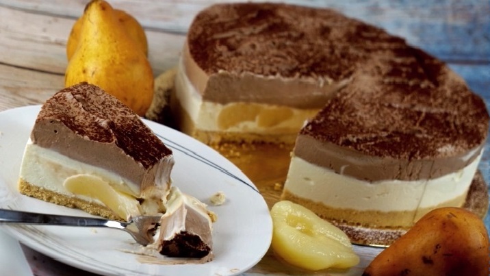 No Bake Cakes - Birnen Pudding Torte 02 